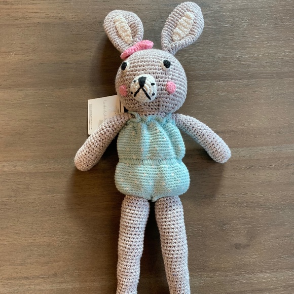 La De Dah Kids Other - New La De Dah Kids Crocheted Girl Bunny Toy Doll